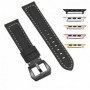 Curea piele naturalacompatibila Apple Watch 9|8|7|6|5|4|3|2|1 Series, 49mm|45mm|44mm|42mm, Negru Mat