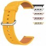 Curea piele, compatibila Apple Watch 9|8|7|6|5|4|3|2|1 Series, 49mm|45mm|44mm|42mm,Size S, Galben
