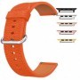 Curea piele, compatibila Apple Watch 9|8|7|6|5|4|3|2|1 Series, 49mm|45mm|44mm|42mm,Size S, Portocaliu