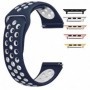 Curea silicon compatibila Apple Watch 9|8|7|6|5|4|3|2|1 Series, 49mm|45mm|44mm|42mm, Albastru-Alb
