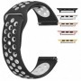 Curea silicon compatibila Apple Watch 9|8|7|6|5|4|3|2|1 Series, 49mm|45mm|44mm|42mm, Negru/Alb