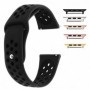 Curea silicon compatibila Apple Watch 9|8|7|6|5|4|3|2|1 Series, 49mm|45mm|44mm|42mm, Negru Carbon