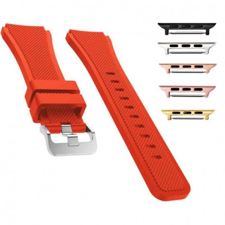 Curea silicon compatibila Apple Watch 9|8|7|6|5|4|3|2|1 Series, 49mm|45mm|44mm|42mm, Portocaliu