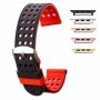 Curea silicon cu doua fete compatibila Apple Watch 9|8|7|6|5|4|3|2|1 Series, 49mm|45mm|44mm|42mm,Negru/Rosu
