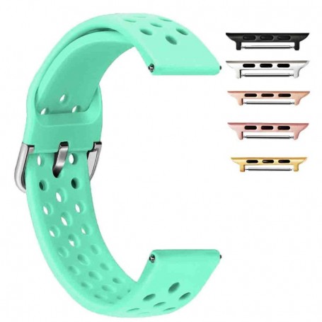 Curea din silicon compatibila cu Apple Watch 9|8|7|6|5|4|3|2|1 Series, 49mm|45mm|44mm|42mm, Mint Green
