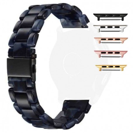 Curea polimer compatibila cu Apple Watch 9|8|7|6|5|4|3|2|1 Series, 49mm|45mm|44mm|42mm, Dark Sea