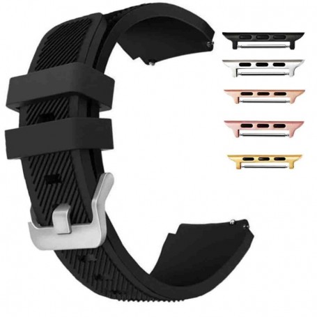 Curea silicon, compatibila Apple Watch 9|8|7|6|5|4|3|2|1 Series, 49mm|45mm|44mm|42mm, Negru
