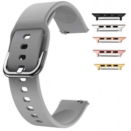 Curea din silicon compatibila cu Apple Watch 9|8|7|6|5|4|3|2|1 Series, 49mm|45mm|44mm|42mm, Shark Gray