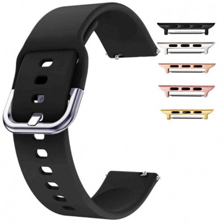 Curea din silicon compatibila cu Apple Watch 9|8|7|6|5|4|3|2|1 Series, 49mm|45mm|44mm|42mm, Pitch Black