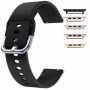 Curea din silicon compatibila cu Apple Watch 9|8|7|6|5|4|3|2|1 Series, 49mm|45mm|44mm|42mm, Pitch Black