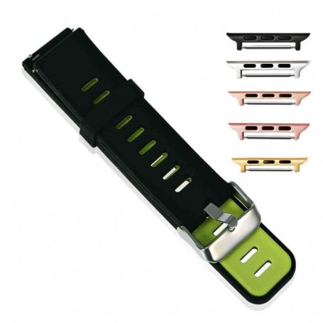 Curea din silicon compatibila cu Apple Watch 9|8|7|6|5|4|3|2|1 Series, 49mm|45mm|44mm|42mm, Black Moss