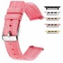 Curea material textil, compatibila cu Apple Watch 9|8|7|6|5|4|3|2|1 Series, 49mm|45mm|44mm|42mm, Flamingo Pink