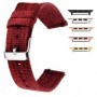 Curea material textil, compatibila cu Apple Watch 9|8|7|6|5|4|3|2|1 Series, 49mm|45mm|44mm|42mm, Mahon Red