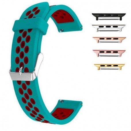 Curea din silicon compatibila cu Apple Watch 9|8|7|6|5|4|3|2|1 Series, 49mm|45mm|44mm|42mm, Azure Red
