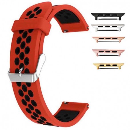Curea din silicon compatibila cu Apple Watch 9|8|7|6|5|4|3|2|1 Series, 49mm|45mm|44mm|42mm, Black Lava