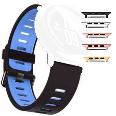 Curea din silicon compatibila cu Apple Watch 9|8|7|6|5|4|3|2|1 Series, 49mm|45mm|44mm|42mm, Black Yale