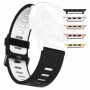 Curea din silicon compatibila cu Apple Watch 9|8|7|6|5|4|3|2|1 Series, 49mm|45mm|44mm|42mm, Black Frost
