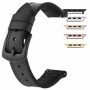 Curea piele, compatibila cu Apple Watch 9|8|7|6|5|4|3|2|1 Series, 49mm|45mm|44mm|42mm, Black Shadow