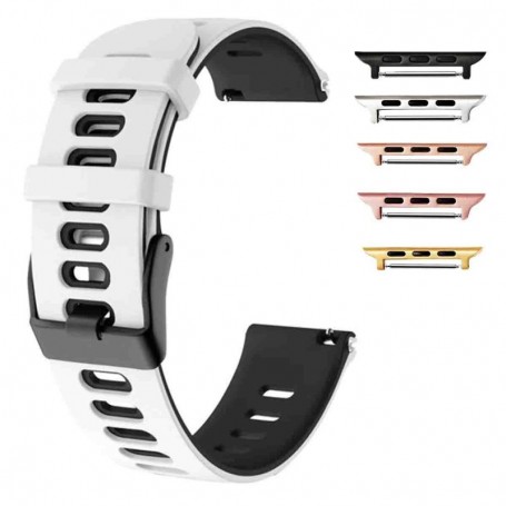 Curea din silicon compatibila cu Apple Watch 9|8|7|6|5|4|3|2|1 Series, 49mm|45mm|44mm|42mm, Ivory White