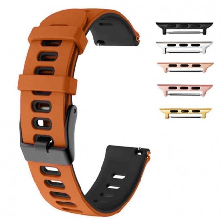 Curea din silicon compatibila cu Apple Watch 9|8|7|6|5|4|3|2|1 Series, 49mm|45mm|44mm|42mm, Tiger Orange
