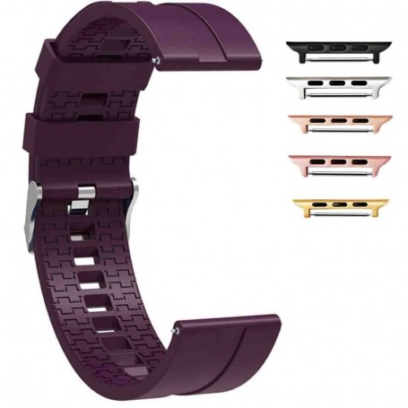 Curea din silicon compatibila cu Apple Watch 9|8|7|6|5|4|3|2|1 Series, 49mm|45mm|44mm|42mm, Purpple Plum