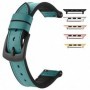 Curea hibrid piele-silicon, compatibila cu Apple Watch 9|8|7|6|5|4|3|2|1 Series, 49mm|45mm|44mm|42mm, Spring Green