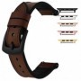 Curea hibrid piele-silicon compatibila cu Apple Watch 9|8|7|6|5|4|3|2|1 Series, 49mm|45mm|44mm|42mm, VD Very Dream®,Dark Brown