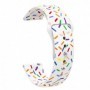 Curea silicon, compatibila Samsung Galaxy Watch 6|Watch 5|Watch 4|Huawei Watch GT 3 42mm|GT 3 Pro 43mm|GT 2 42mm, Ivory Confetti