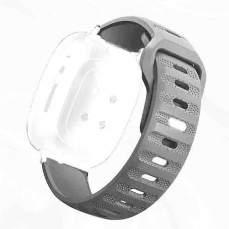 Curea silicon, compatibila Samsung Galaxy Watch 4 Classic, 42mm, telescoape QR,  Silver Whisper