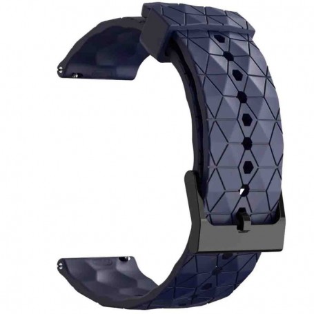 Curea silicon, compatibila Amazfit GTS 4 Mini, telescoape QR, Reflective Navy