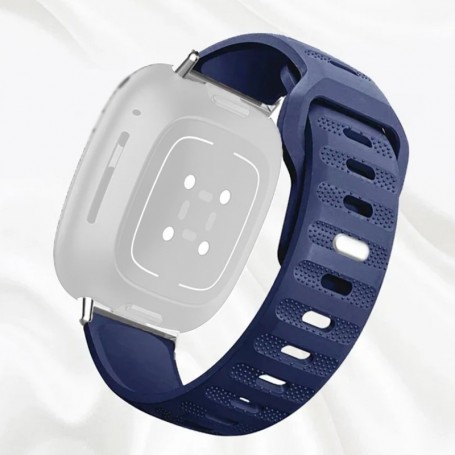 Curea silicon, compatibila Huawei Watch GT 3 42mm, telescoape QR,  Navy Grip