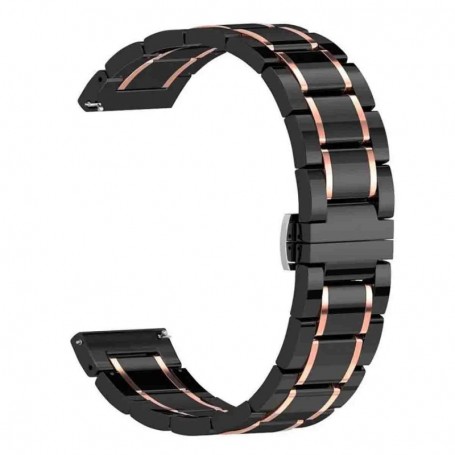 Curea ceramica, compatibila Amazfit GTS 4 Mini, telescoape QR, Gold Streak