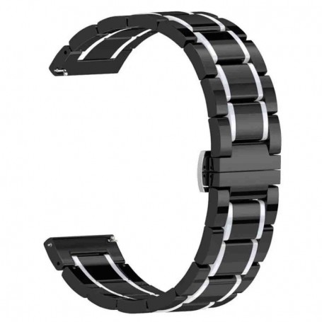 Curea ceramica, compatibila Huawei Watch GT 3 42mm, telescoape QR,  Ceramic Accent