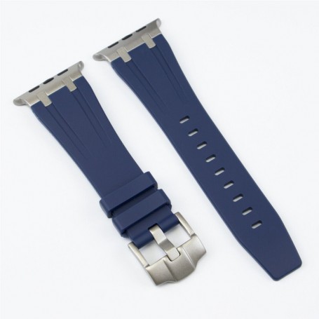 Curea Silicon, compatibila Apple Watch 9|8|7|6|5|4|3|2|1 Series, 49mm|45mm|44mm|42mm, Platinum Blue