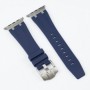 Curea Silicon, compatibila Apple Watch 9|8|7|6|5|4|3|2|1 Series, 49mm|45mm|44mm|42mm, Platinum Blue