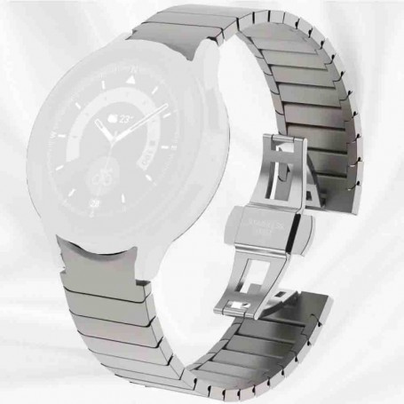 Curea otel, compatibila Samsung Galaxy Watch 4 Classic, 46mm, VD Very Dream®, Quick Release, Silver Matte