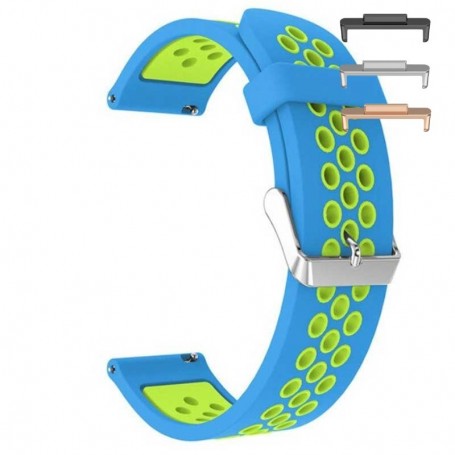 Curea silicon, compatibila Huawei Watch Fit 2, cu adaptor dedicat, Electric Green