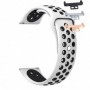 Curea silicon, compatibila Huawei Watch Fit 1, cu adaptor dedicat, Alb/Negru