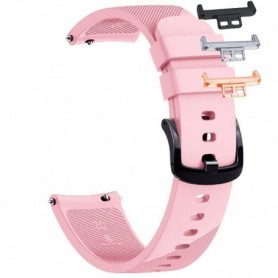 Curea silicon, compatibila Huawei Watch Fit 1, cu adaptor dedicat, Roz