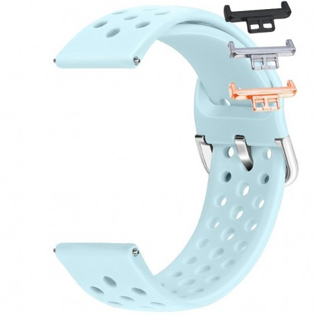 Curea din silicon, compatibila Huawei Watch Fit 1, cu adaptor dedicat, Ice Blue