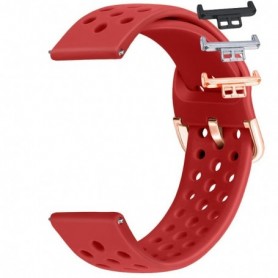 Curea din silicon, compatibila Huawei Watch Fit 1, cu adaptor dedicat, Rosu