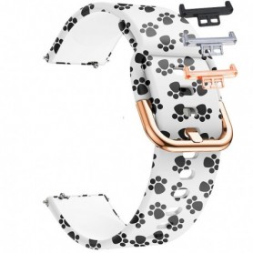 Curea silicon, compatibila Huawei Watch Fit 1, cu adaptor dedicat, Little Paw