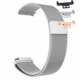 Curea tip Milanese Loop, compatibila Huawei Watch Fit 1, cu adaptor dedicat, Silver