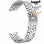 Curea metalica, compatibila Huawei Watch Fit 1, cu adaptor dedicat, 18.4cm, Silver