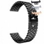 Curea metalica, compatibila Huawei Watch Fit 1, cu adaptor dedicat, 18.4cm, Negru