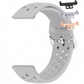 Curea silicon, compatibila Huawei Watch Fit 1, cu adaptor dedicat, Gri