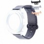 Curea material textil, compatibila Huawei Watch Fit 1, cu adaptor dedicat, Negru/Argintiu