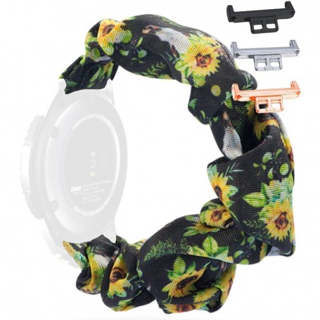 Curea textila elastica, compatibila Huawei Watch Fit 1, cu adaptor dedicat, Scrunchies 1