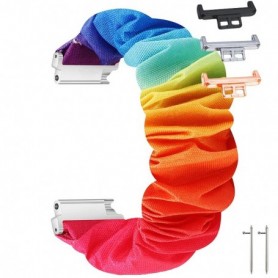 Curea textila elastica, compatibila Huawei Watch Fit 1, cu adaptor dedicat, Scrunchies 4