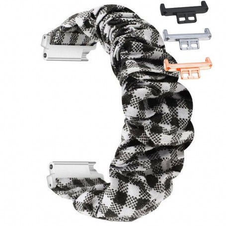 Curea textila elastica, compatibila Huawei Watch Fit 1, cu adaptor dedicat, Scrunchies 7